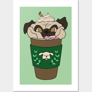 Coffee Pug Posters and Art